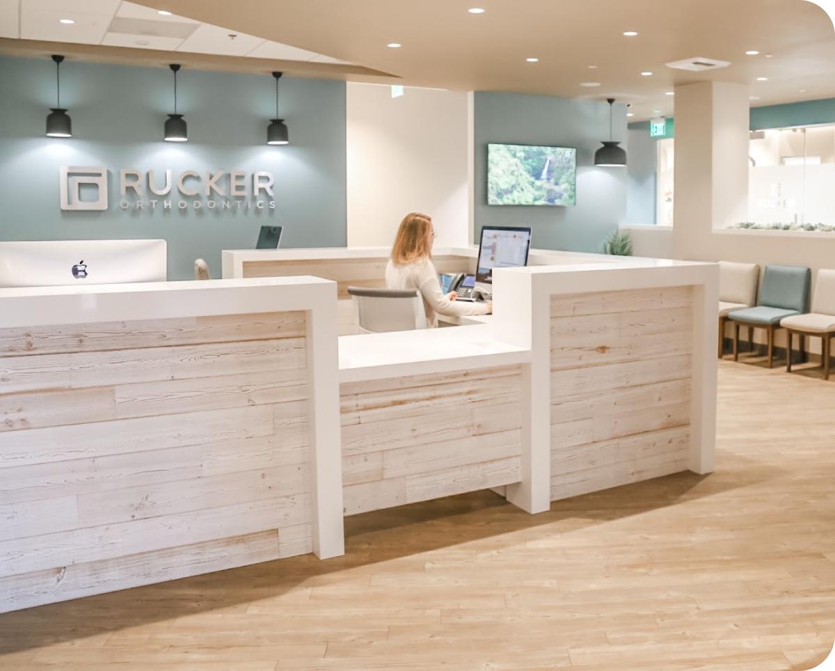 Staff member at the front desk of Rucker Orthodontics Office in Temecula and Murrieta Invisalign and braces specialist